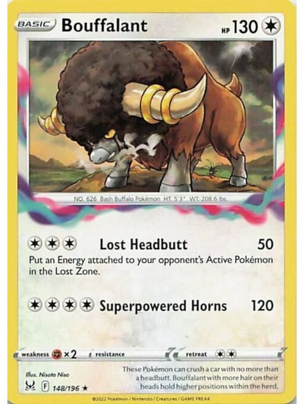 Pokemon TCG 2022 Bouffalant NM SWSH11